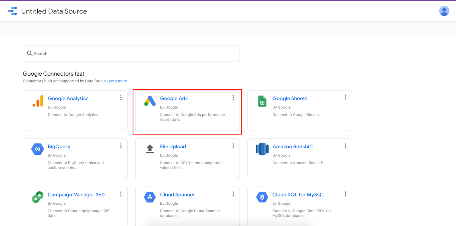 How to connect Google Ads manager account and Data Studio