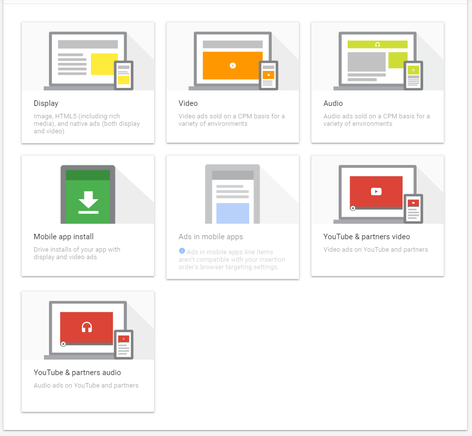 DV360 line item types